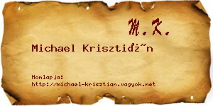 Michael Krisztián névjegykártya