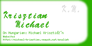 krisztian michael business card